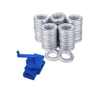 LOVIVER Anneau de Rideau Kit Œillets Pince Perforatrice Manuelle Coupe-trou Textile Remplaçable Anneaux Glissants Silencieux Usage Travaux Créatifs Convient aux Salons Chambres Ateliers, Argent