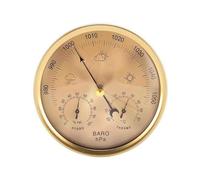 LOVIVER Baromètre Analogique Thermomètre Hygromètre Intégrés Précis Appareil Mesure la Pression Atmosphérique Format Compact Station Météo à Cadran, Or, B