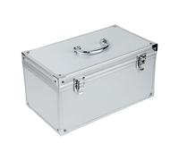 LOVIVER Boîte à outils en alliage d'aluminium, mallette de rangement portable, polyvalente, anti-poussière, valise de voyage en métal pour l'extérieur, 30cmx17cmx16cm