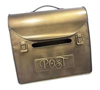 LOVIVER Boîte aux lettres murale décorative en fer doré, grande capacité, porte-journaux, boîte à suggestions pour l'extérieur de la maison, du jardin ou