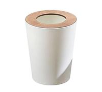 LOVIVER Conteneur à ordures poubelles grande sans couvercle poubelle poubelle intérieur pour intérieur extérieur maison salle de bain salle de bain, 7L Blanc