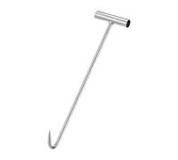 LOVIVER Crochet de Boucher, Crochets à Viande pour Boucher en Acier Inoxydable, Crochets en T Poignée pour BBQ, Viande, Saucisse, Batterie Cuisine, 60cm