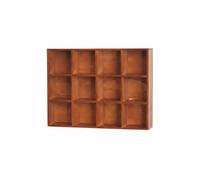 LOVIVER Étagère Murale Vintage Étagère Rangement Présentoir Casier Cabinet en Bois Fir Rétro pour Collections et Petits Objets Adaptée au Salon Chambre Bureau Entrée, L 12-Grilles