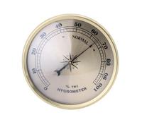 LOVIVER Hygromètre pour Intérieur Boîtier Métallique Cadran Classique Mesurant l'Humidité Relative 0 à pour Bureau Fixation Murale
