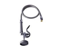 LOVIVER Kit Tuyau Flexible en Acier Inoxydable avec Pommeau à Main pour Baigner et Rincer avec Base Ron Mate pour Installation Salle Bains
