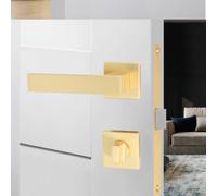 LOVIVER Mécanisme Verrouillage Porte à Poignée Tirage Silencieuse avec Rosace Gâche pour Chambre et Salle Bains en Bois à Usage Résintiel, color to 3