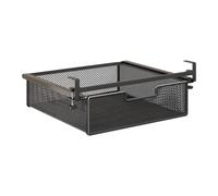 LOVIVER Organiseur de Placard à Suspendre, Tiroir Coulissant Suspendu, Panier de Rangement en Fer, Grande Capacité, Rangement sous Vêtement pour Lit Superposé, Rails de Lit et Armoire, Noir