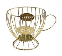 LOVIVER Panier Coffee Porte Capsule Café, Porte Capsule de Café Pod Support de Rangement en Métal, pour Dolce Gusto, Nespresso, Tassimo, Grande Capacité