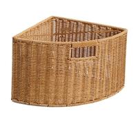 LOVIVER Panier de Rangement d'angle, Boîte de Rangement Triangulaire, Grande Capacité, Organisateur Tissé Robuste à Ouverture Supérieure, Bac Étroit pour Cuisine et Placard, Poignée Centrale