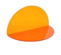 LOVIVER Petite étagère flottante en acrylique, étagère de rangement, support semi-circulaire, présentoir mural, étagère murale en acrylique pour Photo, Photo, Orange