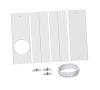 LOVIVER Plaques d'Étanchéité en PVC pour Tuyau d'Échappement | Kit de Fenêtre pour Climatiseur Portable, Kit de Ventilation Télescopique avec Coupleur, Joint pour Fenêtres Coulissantes