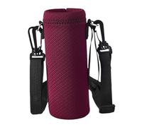 LOVIVER Portebouteille en Néoprène Sac Pochette Gourde Protection Thermique Poignée Amovible Bandoulière Réglable Adapté Au Sport Randonnée, Rouge L