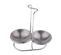 LOVIVER Repose-cuillère Support Long Manche Vertical Accessoires de Cuisine, Bols doubles ronds