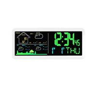 LOVIVER Station Météo Horloge Alarme Moderne Réveil Numérique Affichage Météo Précis Thermomètre Hygromètre pr lon
