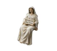 LOVIVER Statuette de Jésus Assis en Résine, Décoration Chrétienne, Cadeau d'Invité pour les Fêtes, avec l'Inscription, Sculpture Religieuse pour Tableau de Bord et Décoration de Table, Femmes