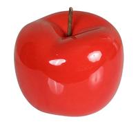 LOVIVER Statuette de pomme décorative, figurine moderne, ornement de table, sculpture de fruit pour salon, meuble, centre de table, bureau, chambre à coucher, Rouge Grand