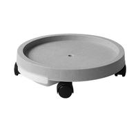 LOVIVER Support pour Plantes roulantes en Pot avec roulettes, Support pour Pots de Fleurs sur Rouleaux, Polyvalent pour la Maison et Le Bureau, Gris 29.3 cm