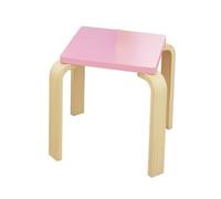 LOVIVER Tabouret Enfant Éducatif Tabouret Chaise Banc Siège en Bois Lisse sans Dossier avec Assise Carrée et Pieds Courbés Stable pour Jeux Lecture Habillage Intérieur, 40 Cm
