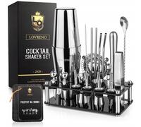 LOVRENO CLASSIC – Set de cocktails haut de gamme 15 pièces, acier inoxydable 304, coffret cadeau
