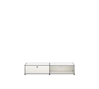 Lowboard USM largeur 2 casiers 1 porte abattante/1 espace ouvert sans serrure blanc 153x29x38 cm