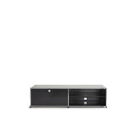 Lowboard USM noir graphite largeur 2 casiers porte tiroir/ouvert avec serrure 153x39x53 cm
