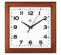 Lowell 21038C, Mur, Horloge mécanique, Carré, Noyer, Bois, 300 mm