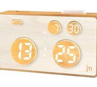 Lowell JD9532, Réveil numérique, Rectangle, Bois, Alimentation/Batterie, 5 V, 150 mm