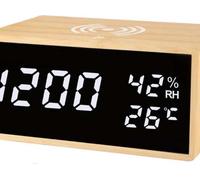 Lowell JD9533, Réveil numérique, Rectangle, Noir, Bois, Alimentation/Batterie, 5 V, 150 mm