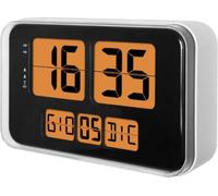 Lowell JD9910, Mur, Horloge radiocommandée, Rectangle, Noir, Orange, Argent, Pile, 5 V