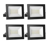 loyal 4 Projecteur LED 30W 3000LM, Blanc Chaud 3000K Super Lumineux Spot Extérieur, Lumière Sécurité IP65 Étanche Verre Trempé à Grain Fin, Floodlight pour Entrée Terrasse Square Usine