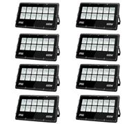 loyal Spot LED Extérieur 600W 8 Pièce, Projecteur Ultra-lumineux 6000 K Blanc Froid 60000 LM - IP66 étanche, Réglable avec Support Pour Jardin, Garage
