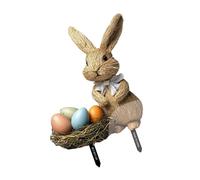 loytv Panneau décoratif de Pâques avec lapins et œufs, pelouses, fête | Insert de jardin pour Pâques et décoration de fête, décoration de cour festive, accessoires de célébration saisonnière