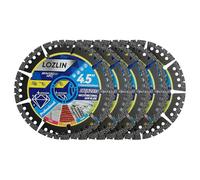 LOZLIN Diamond Blades - Lot de 5 lames de scie diamant multi-usages de 11,4 cm - Disques de meuleuse d'angle robustes pour couper le marbre, le quartz, la pierre, le carrelage, le métal, le plastique
