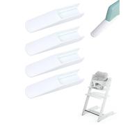 LOZTBUE 4Pcs Housse pour Chaise Haute bébé-Coussin De Pieds Blanc pour Chaise haute,Accessoire Compatible avec Stokke Tripp Trapp Chaises hautes,Sécurité et Antiglisse,Empêcher la Chaise