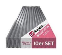 LP Projekt - Lot de 10 panneaux ondulés 90 x 117 cm - Panneaux ondulés en plastique légers et robustes | Panneaux résistants aux intempéries pour abri de voiture, jardin et terrasse