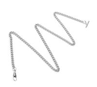 LPACXBYD ChaîNe De Montre Gousset Chaîne de Montre Poche élégante 65 cm Long, plaquée Or, en métal argenté avec Fermoir T