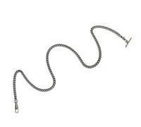 LPACXBYD ChaîNe De Montre Gousset Chaîne de Montre Poche élégante 65 cm Long, plaquée Or, en métal argenté avec Fermoir T