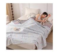 LPACXBYD Plaid Gaze Coton Couverture multifonctionnelle en Gaze de Coton, Couvre-lit canapé, Couette fraîche d'été, Grande Taille, Quatre Saisons(Color4,120x150cm)