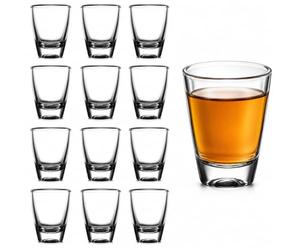 LPAMABA 12 PCS Verre Shot Réutilisable en Verre 32ml Lave-Vaisselle Petits Verres à Liqueur Transparent Gobelets en Verre Reutilisable pour Bar Hôtel Restaurant