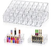 LPAMABA Rangement Rouge à Lèvres Organisateur 40 Grilles Boîte de Rangement Transparente Maquillage Boite Compartiment Maquillage Rangement Maquillage Rouge à Lèvres