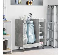 LPERTGFHU Armoire de golf à roulettes 90 x 45 x 98 cm Armoire de rangement pour garage Béton Gris