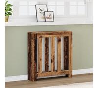 LPERTGFHU Cache-radiateur en bois à lattes marron | Revêtement élégant, répartition efficace de la chaleur, support mural inclus