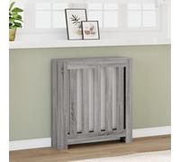 LPERTGFHU Revêtement de radiateur en bois gris sonoma 78 x 20 x 82 cm | Design moderne à lattes, avec surface de rangement pratique, nettoyage facile