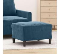 LPERTGFHU Tabouret rembourré avec housse en velours Bleu 60 x 50 x 41 cm | Stable, design moderne, polyvalent, montage facile