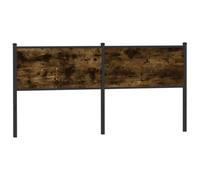 LPERTGFHU Tête de lit 180 cm en chêne fumé et coussin de dossier en acier | Bois robuste, design industriel, montage facile