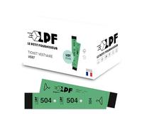 LPF LE PETIT FOURNISSEUR - 500 Tickets Vestiaire détachables en 3 Parties (3x19cm) - Perforation pour cintre - Papier Cartonné Épais 160g/m² - Numérotés 1-1000 - Fabriqué en France - Vert