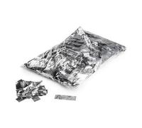 LPF LE PETIT FOURNISSEUR - Confettis Papier Rectangulaires - Ignifugés et 100% Recyclables - Grande Taille 55x17mm - Chute Lente - Mariage, Carnaval, Anniversaire, Soirée - Sac de 1kg (Argent)