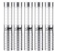 LPF LE PETIT FOURNISSEUR - Lot de 5 Bâtons LED Lumineux Bouteille Rechargeable - 3 Modes d’Éclairage (Strob, Intense, Ambiance) - Alternative Fontaine Scintillante - Aluminium Anti-Choc - Argent