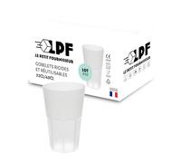 LPF LE PETIT FOURNISSEUR - Lot de 50 Gobelets à cocktail réutilisables Granity 33cl (40cl à ras-bord) - Polypropylène plastique alimentaire rigide - Verre à eau, bière, long drink - Couleur givrée