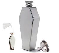 Lpitoy Mini Flacon De Hanche De 3.5oz en Forme De Cercueil Personnalisé, Flagon en Acier Inoxydable, Pot À Vin De Voyage Portable, Fournitures Cadeaux De Bar pour Hommes